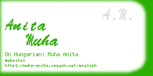 anita muha business card